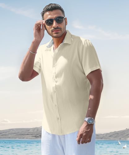 WYWK Men's Summer Vacation Tops Beach Shirt for Men