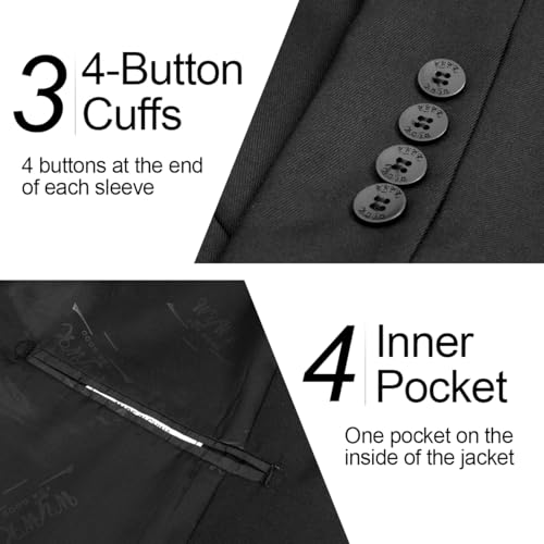 WYWK Men's Causal Suit Jacket Slim Fit