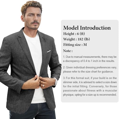 WYWK Men's Casual Suit Jacket for Spring and Summer