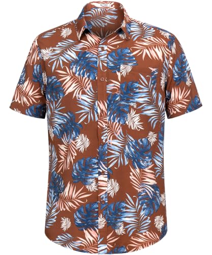 WYWK Men's Hawaiian Floral Shirt