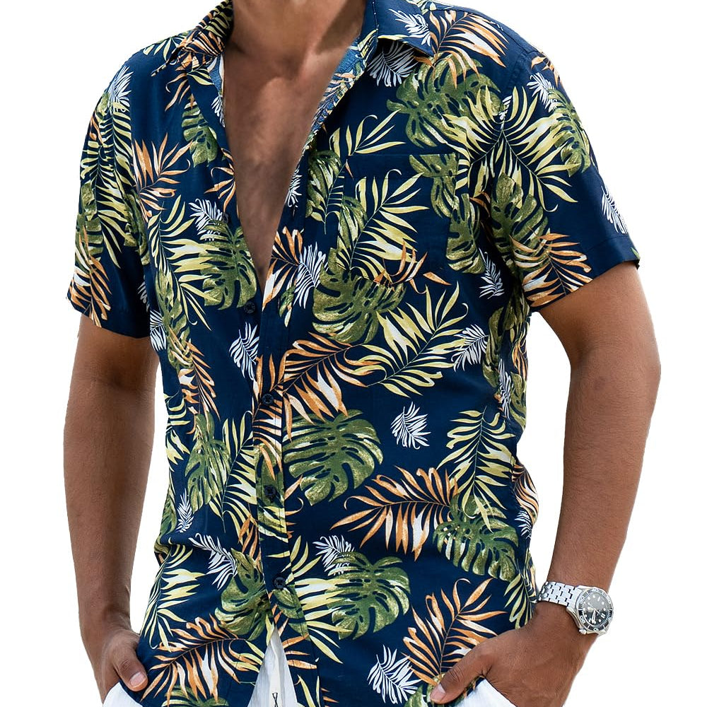 MSHA003-Navy-Yellow Green Leave-1