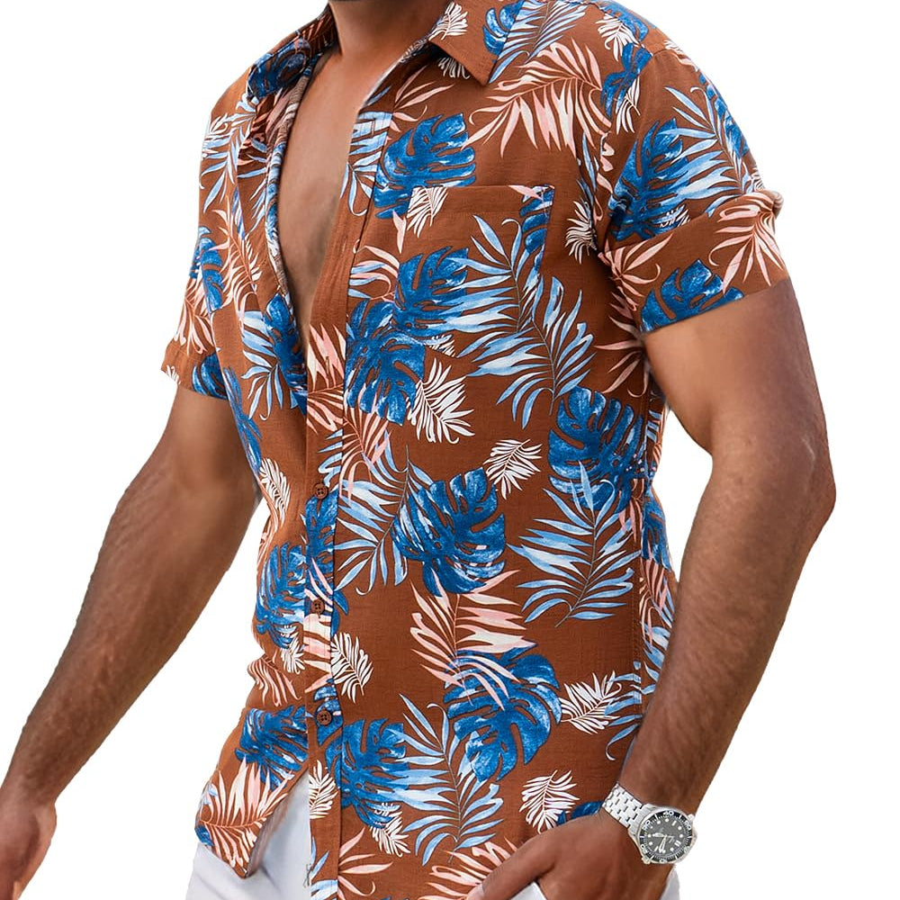 MSHA003-Brown-Blue Leave-1