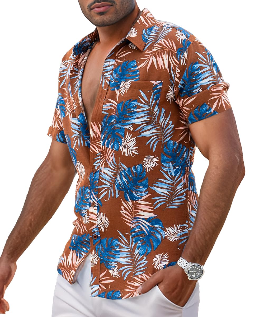MSHA003-Brown-Blue Leave-1