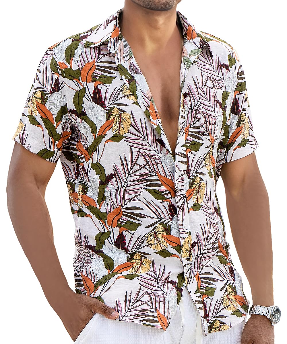 MSHA003-White-Yellow Green Leave-1